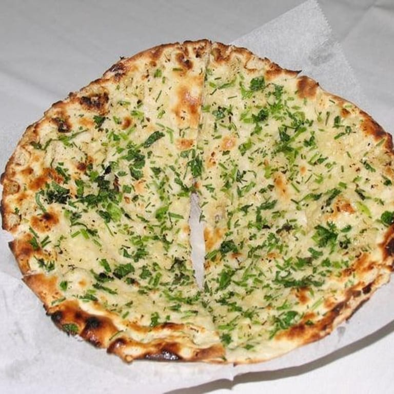 Delicious Garlic Naan and Indian Cuisine